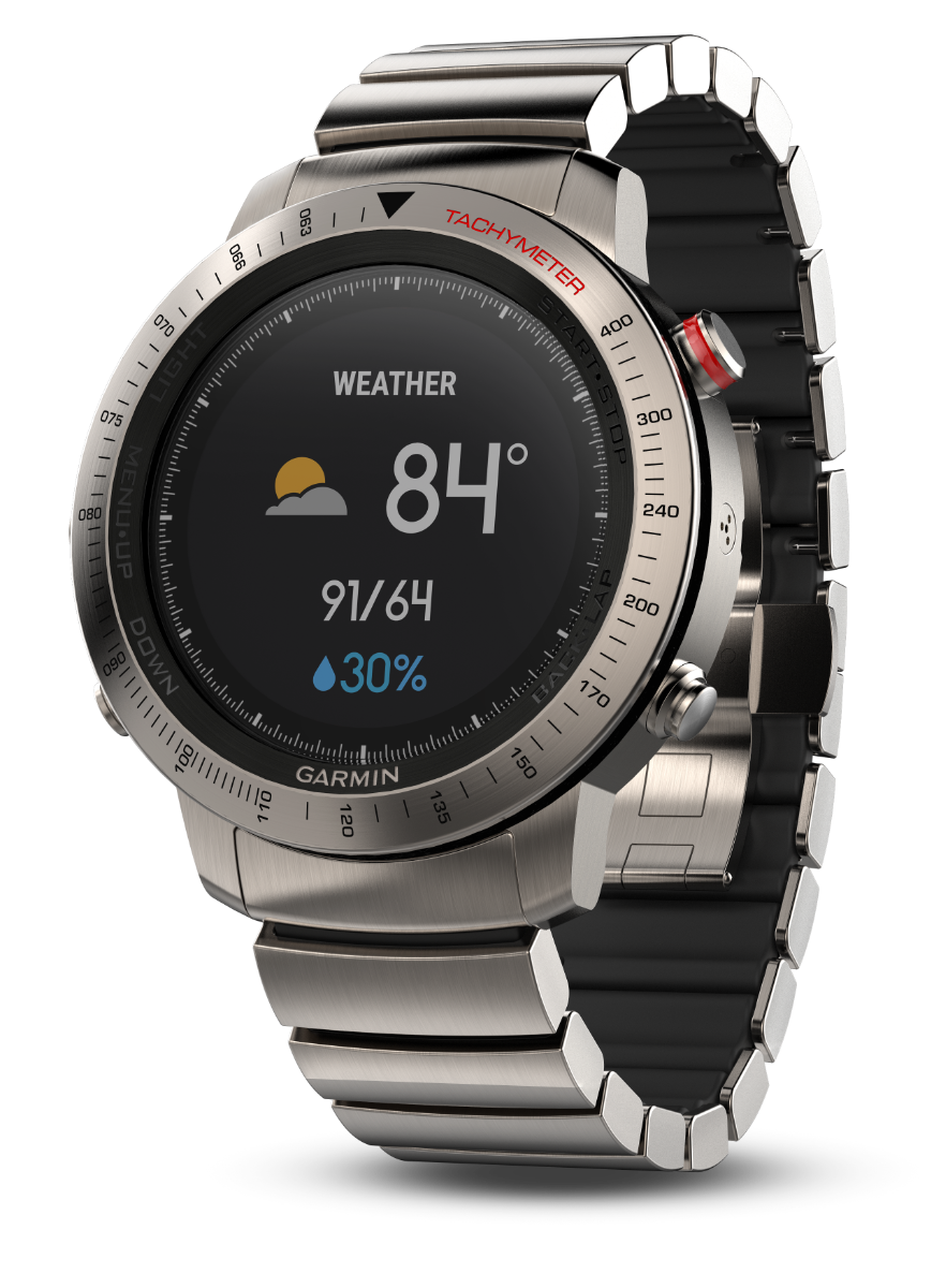 Garmin Fenix ​​Chronos avec bracelet hybride en titane (010-01957-01)