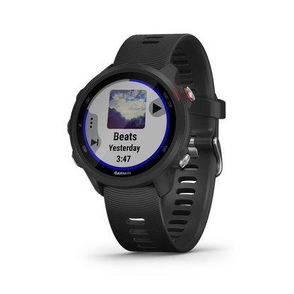 Garmin Forerunner 245 Music, Noir, Montre connectée GPS de fitness haut de gamme pour coureurs (010-02120-20)