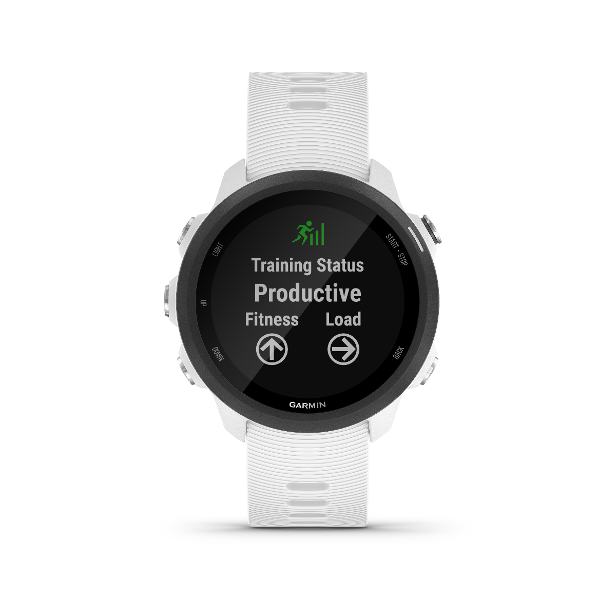 Garmin Forerunner 245 Music, blanc, montre connectée GPS de fitness haut de gamme pour coureurs (010-02120-21)