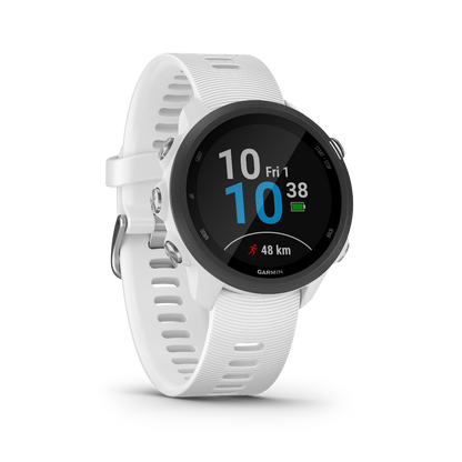 Garmin Forerunner 245 Music, blanc, montre connectée GPS de fitness haut de gamme pour coureurs (010-02120-21)