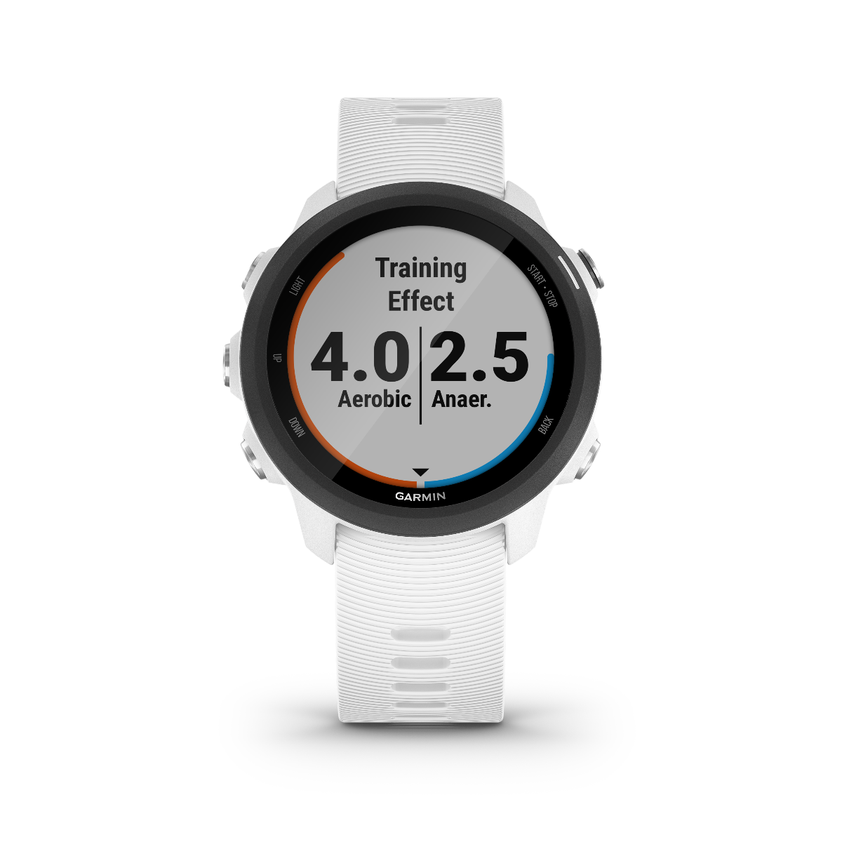 Garmin Forerunner 245 Music, blanc, montre connectée GPS de fitness haut de gamme pour coureurs (010-02120-21)