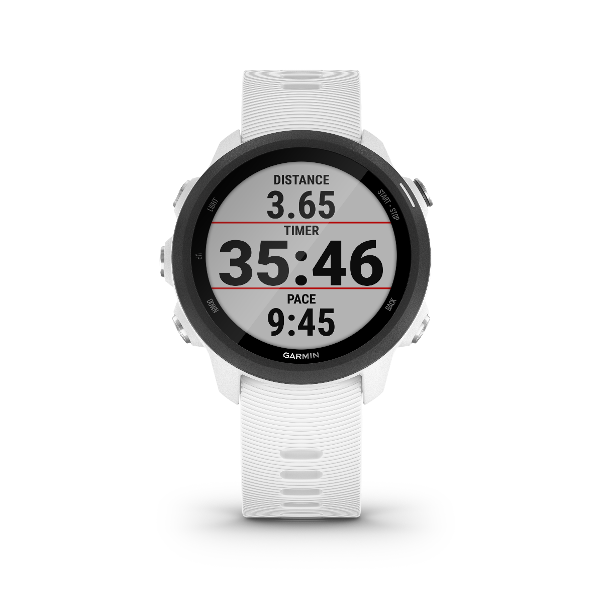 Garmin Forerunner 245 Music, blanc, montre connectée GPS de fitness haut de gamme pour coureurs (010-02120-21)