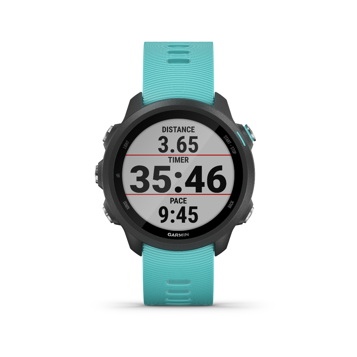 Garmin Forerunner 245 Music, Aqua, montre connectée GPS de fitness haut de gamme pour coureurs (010-02120-22)