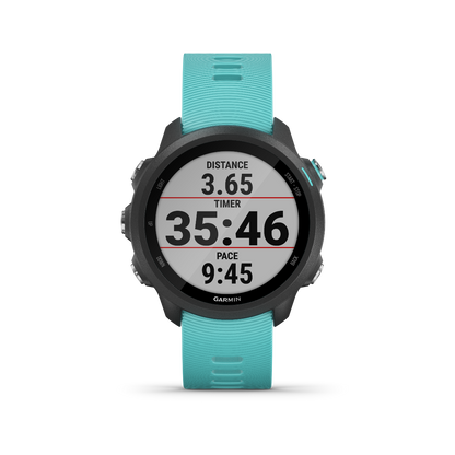 Garmin Forerunner 245 Music, Aqua, montre connectée GPS de fitness haut de gamme pour coureurs (010-02120-22)