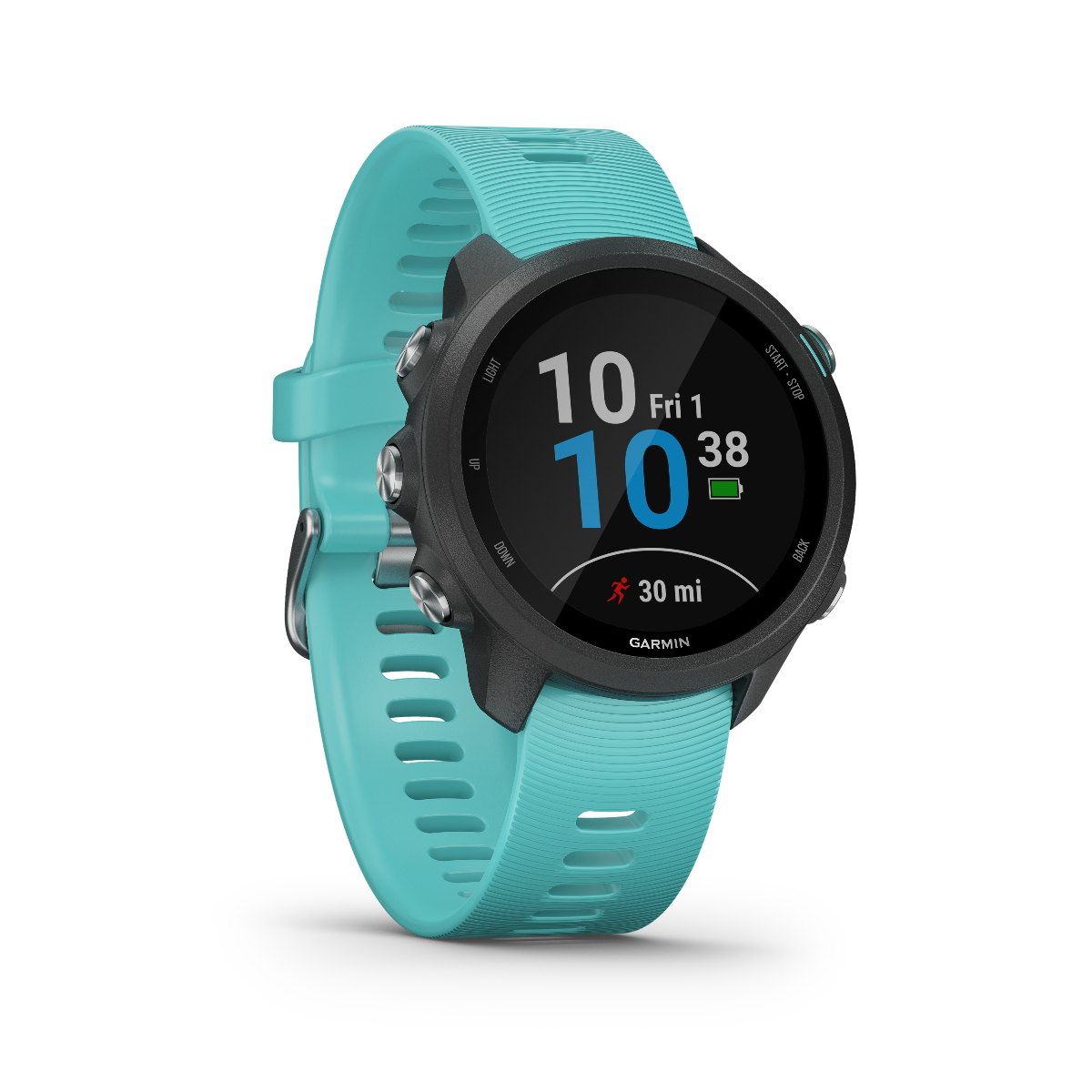 Garmin Forerunner 245 Music, Aqua, montre connectée GPS de fitness haut de gamme pour coureurs (010-02120-22)