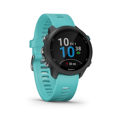 Garmin Forerunner 245 Music, Aqua, montre connectée GPS de fitness haut de gamme pour coureurs (010-02120-22)