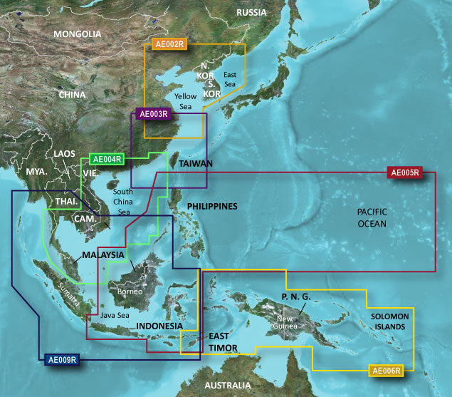 Garmin Yellow Sea Coastal Charts BlueChart g3 | HXAE002R | microSD/SD