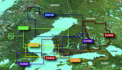 Garmin Hanko, Finland to St. Petersburg, Russia, and Tallin, Estonia Charts BlueChart g3 Vision | VEU491S | microSD/SD