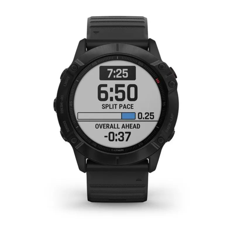 Garmin Fēnix 6X Pro et Sapphire Editions Pro Black avec bracelet noir (reconditionné certifié Garmin)