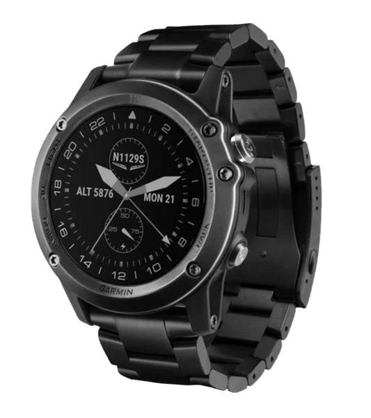 Garmin D2 Bravo Titanium, Noir, Montre GPS d'aviation intelligente pour pilotes (reconditionnée certifiée Garmin)