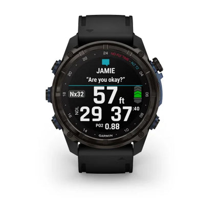 Garmin Descent Mk3i, 51 mm Carbon Gray DLC Titanium with Black Silicone Band (010-02752-10)