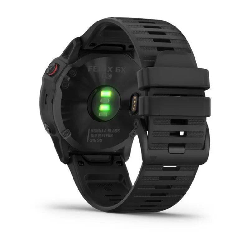 Garmin Fēnix 6X Pro et Sapphire Editions Pro Black avec bracelet noir (reconditionné certifié Garmin)