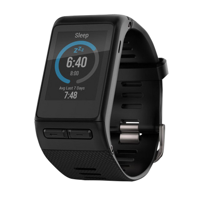 Garmin Vivoactive HR, noir avec bracelet très large, montre connectée GPS (reconditionnée certifiée Garmin)