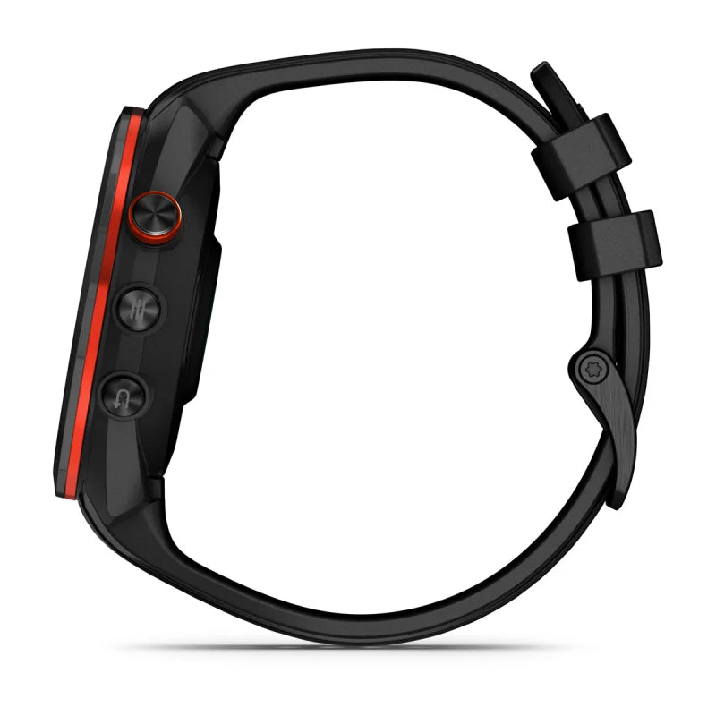 Garmin Approach S70, lunette en céramique noire/rouge de 47 mm avec bracelet en silicone noir (010-02746-02)