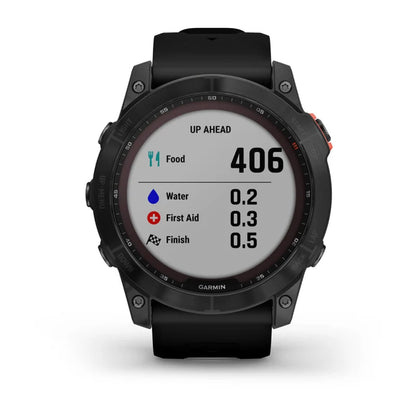 Garmin Fēnix 7X, édition solaire Gris ardoise avec bracelet noir (reconditionné certifié Garmin) 