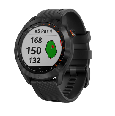 Garmin Approach S40, noir avec bracelet noir, montre intelligente GPS de golf et télémètre (010-02140-01)