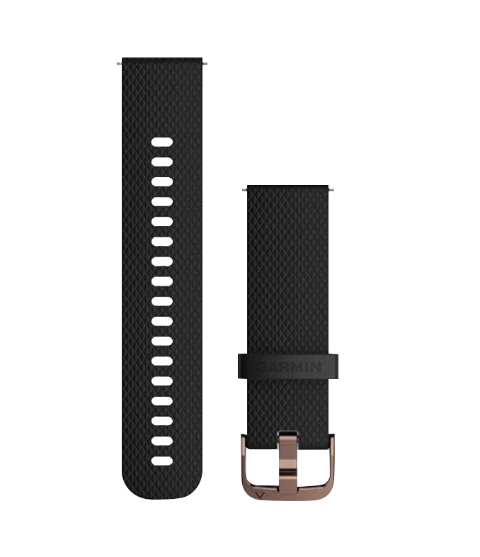 Garmin Quick Release Band (20 mm) Black with Rose Gold Hardware