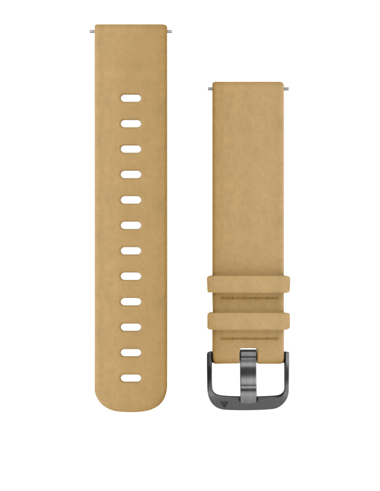 Garmin Quick Release Band (20 mm) Tan Suede with Slate Hardware