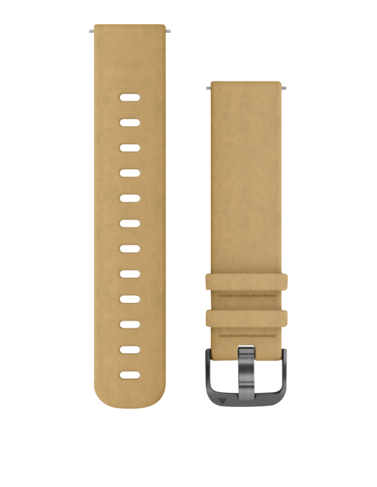 Garmin Quick Release Band (20 mm) Tan Suede with Slate Hardware