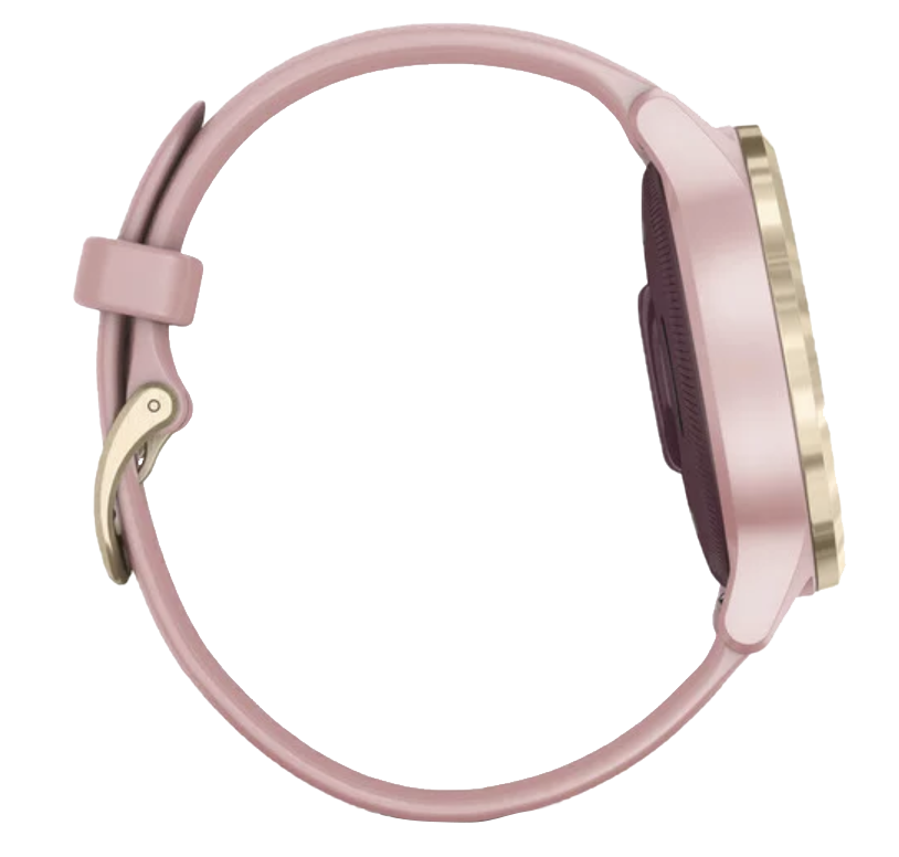 Garmin Vivoactive 4S - Or clair avec bracelet rose poudré (010-02172-31)