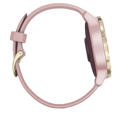 Garmin Vivoactive 4S - Or clair avec bracelet rose poudré (010-02172-31)