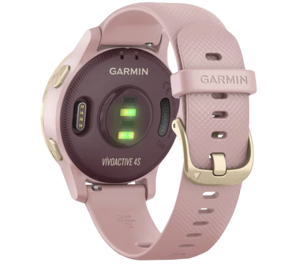 Garmin Vivoactive 4S - Or clair avec bracelet rose poudré (010-02172-31)