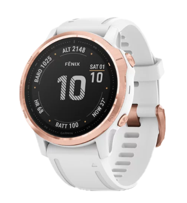 Garmin Fenix ​​6S Pro Rose Goldtone avec bracelet blanc (010-02159-10)