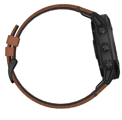 Garmin Fenix 6X Sapphire Black DCL with Chestnut Leather Band (010-02157-13)