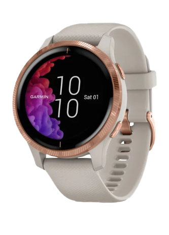 Garmin Venu Light Sand avec matériel en or rose (010-02173-21)