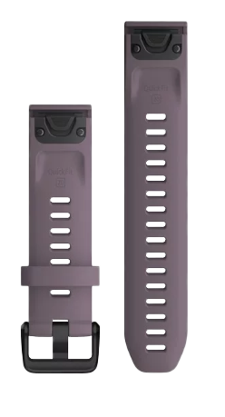 Bracelet de montre Garmin Quickfit 20 en silicone violet tempête (010-12871-00)