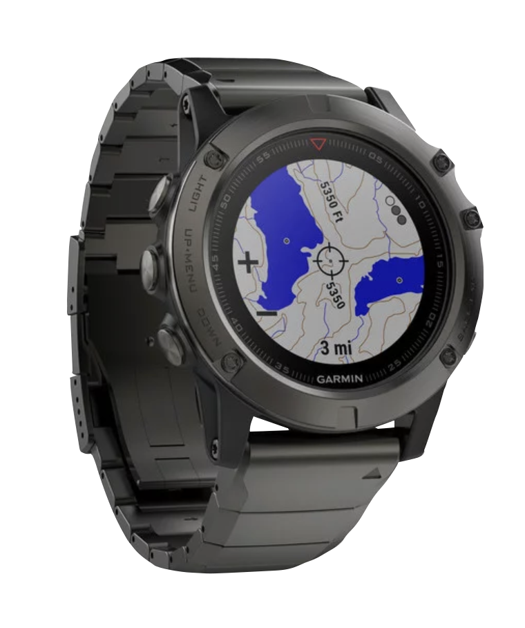 Garmin Fenix ​​5X, saphir gris ardoise avec bracelet en métal, montre intelligente GPS (reconditionnée certifiée Garmin)