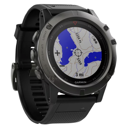 Garmin Fenix ​​5X, saphir gris ardoise avec bracelet noir, montre connectée GPS (reconditionnée certifiée Garmin)