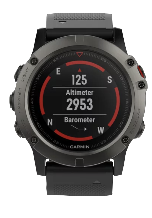 Garmin Fenix ​​5X, saphir gris ardoise avec bracelet noir, montre connectée GPS (reconditionnée certifiée Garmin)