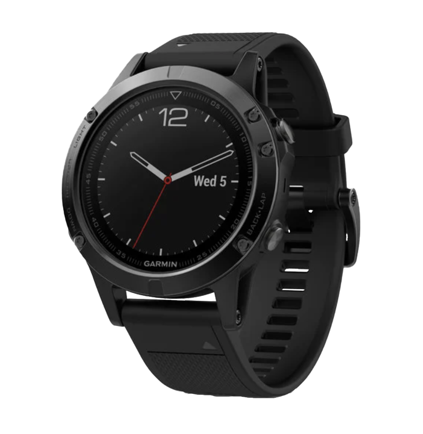 Garmin Fenix ​​5 Black Sapphire avec bracelet noir (010-01688-10)