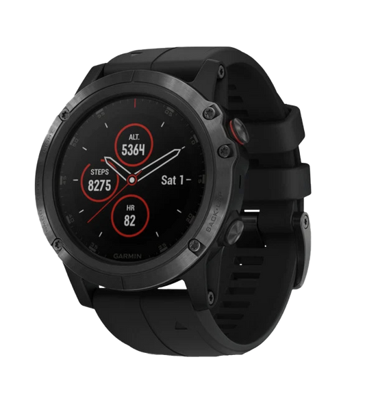 Montre connectée GPS Garmin Fenix ​​5X Plus Sapphire avec bracelet noir (reconditionnée et certifiée Garmin)