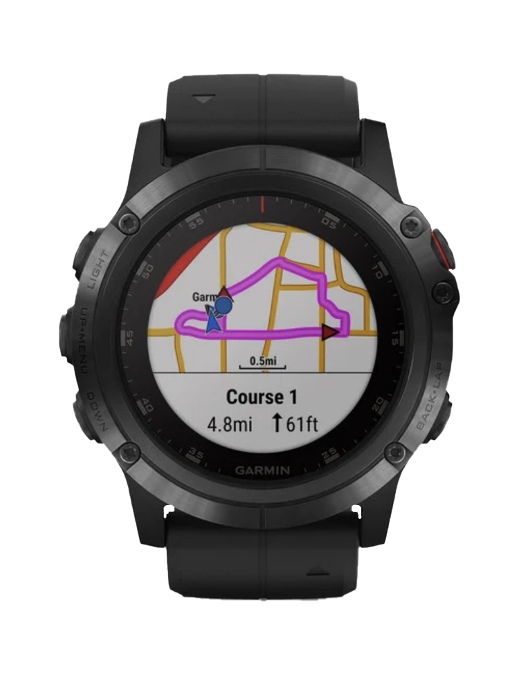 Montre connectée GPS Garmin Fenix ​​5X Plus Sapphire avec bracelet noir (reconditionnée et certifiée Garmin)