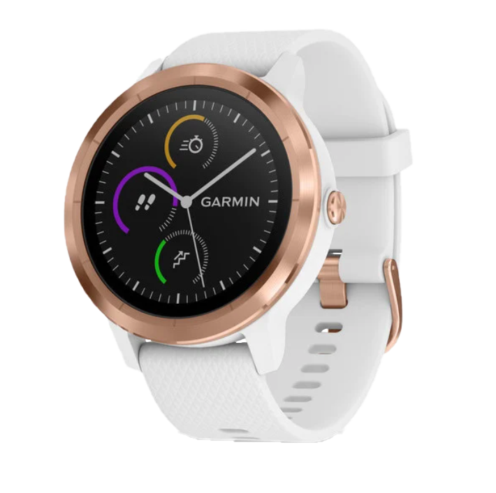 Garmin Vivoactive 3, blanc avec or rose, montre connectée GPS (reconditionnée certifiée Garmin)