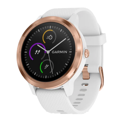 Garmin Vivoactive 3, blanc avec or rose, montre connectée GPS (reconditionnée certifiée Garmin)