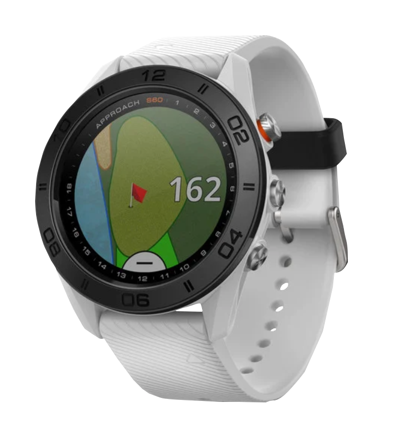 Garmin Approach S60, Blanc, Montre connectée GPS de golf et télémètre (reconditionné certifié Garmin)