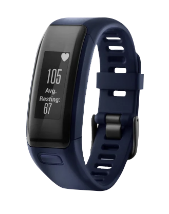 Garmin Vivosmart HR, bracelet bleu S/M, montre connectée GPS (reconditionnée certifiée Garmin)