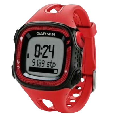 Garmin Forerunner 15 (grande taille), rouge et noir, montre connectée GPS de fitness pour coureurs (reconditionnée certifiée Garmin)