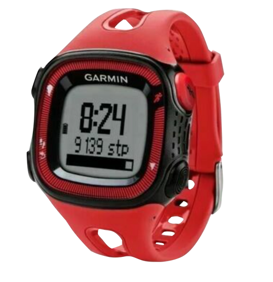 Garmin Forerunner 15 (grande taille), rouge et noir, montre connectée GPS de fitness pour coureurs (reconditionnée certifiée Garmin)