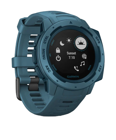 Montre connectée GPS robuste Garmin Instinct, Lakeside Blue (reconditionnée et certifiée Garmin)