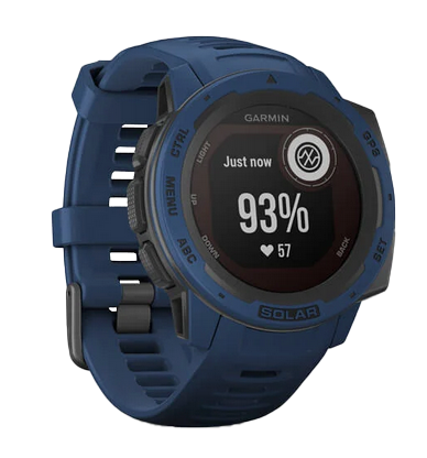 Montre connectée GPS robuste Garmin Instinct Solar, Tidal Blue (reconditionnée et certifiée Garmin)