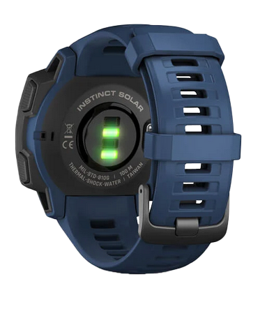 Montre connectée GPS robuste Garmin Instinct Solar, Tidal Blue (reconditionnée et certifiée Garmin)