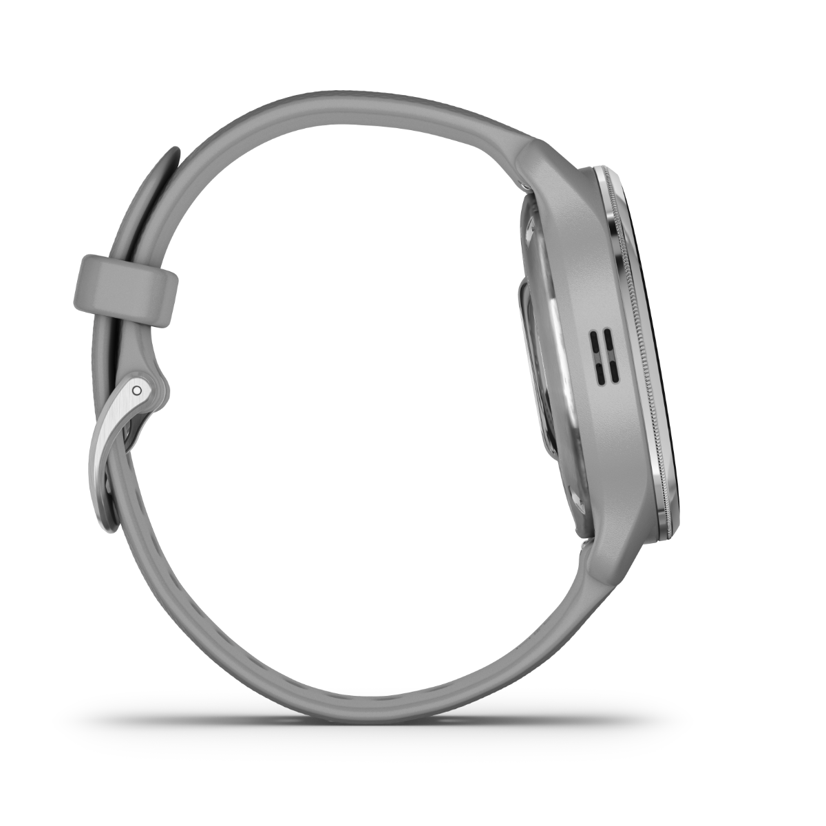 Garmin Venu 2 Plus - Lunette en acier inoxydable argenté avec boîtier gris poudré et bracelet en silicone (010-02496-00)