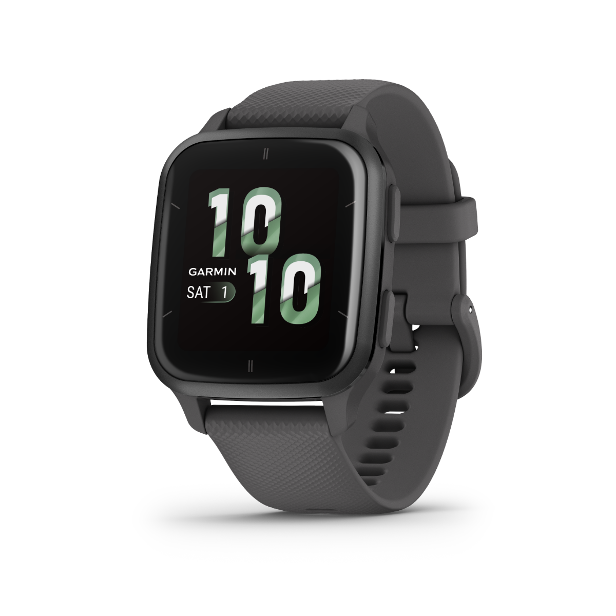 Garmin Venu Sq 2 - Lunette en aluminium ardoise avec boîtier gris ombré et bracelet en silicone (010-02701-00)