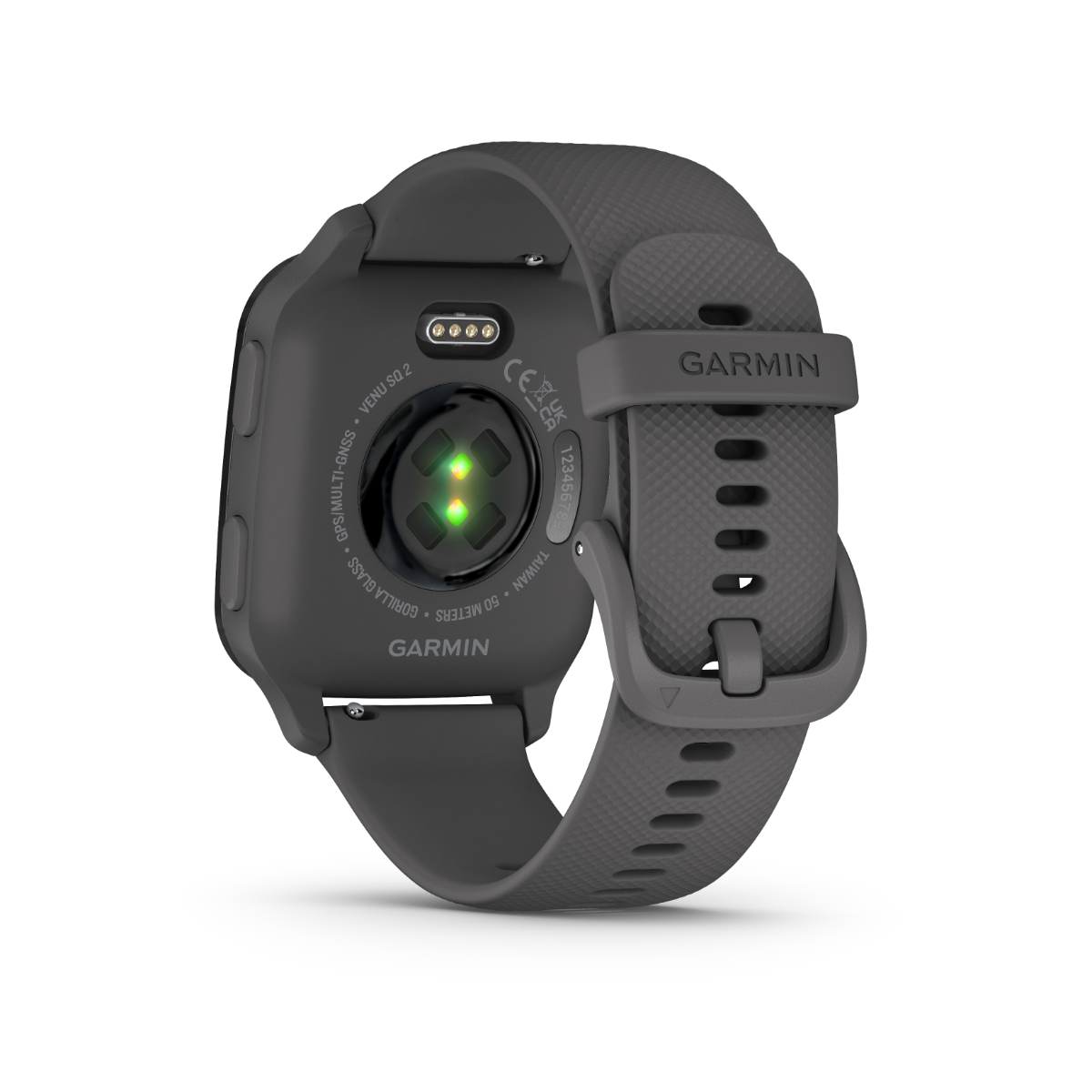 Garmin Venu Sq 2 - Lunette en aluminium ardoise avec boîtier gris ombré et bracelet en silicone (010-02701-00)