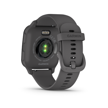 Garmin Venu Sq 2 - Lunette en aluminium ardoise avec boîtier gris ombré et bracelet en silicone (010-02701-00)