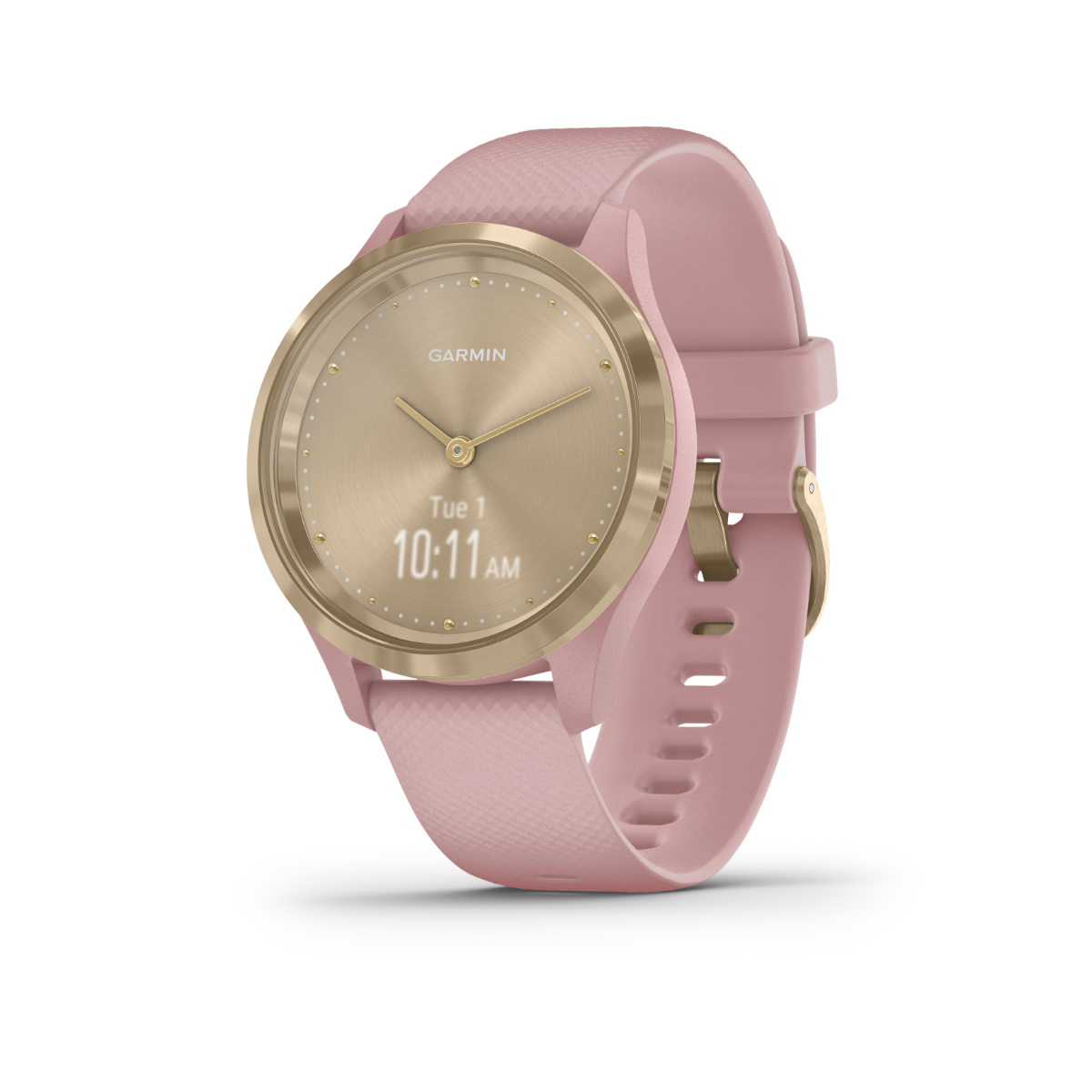 Garmin Vívomove 3S, or clair avec bracelet rose poudré, montre connectée GPS (reconditionnée certifiée Garmin)